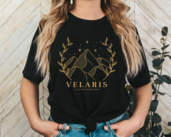 VELARIS City of Starlight Unisex Graphic T-Shirt - Mystical Mountains