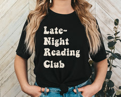 Late-Night Reading Club Unisex Graphic T-Shirt - Cozy Bookworm Style