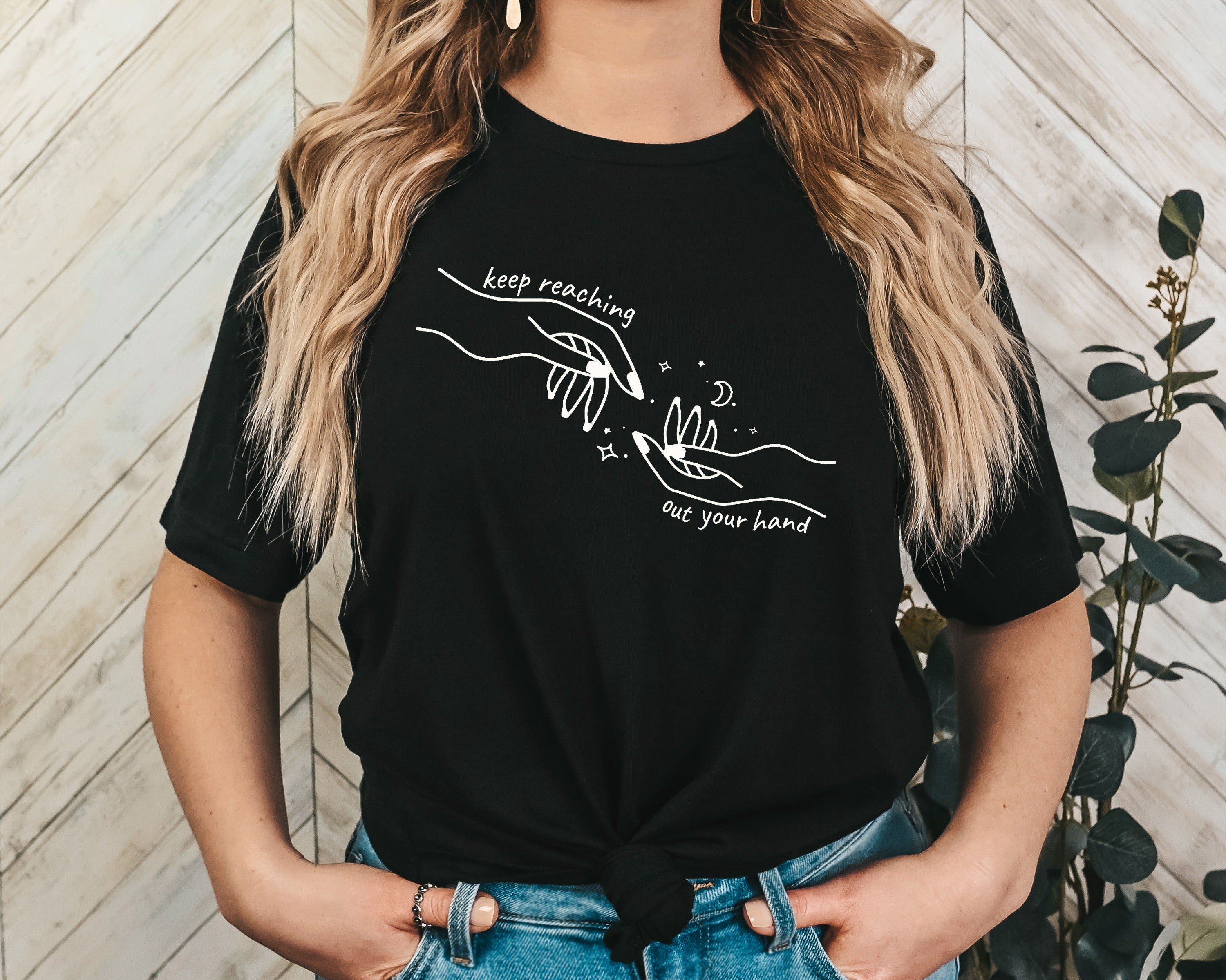 Keep Reaching Out Your Hand Unisex Graphic T-Shirt - Inspiring Style