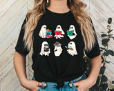 Bookish Ghosts Unisex Graphic T-Shirt - Whimsical Reader Style