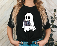 Reading Ghost 'Throne of Glass' Unisex Graphic T-Shirt - Whimsical Literary