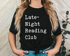 Late-Night Reading Club Unisex Graphic T-Shirt - Bookish Chic