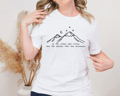To The Stars Who Listen Unisex Graphic T-Shirt - Celestial Vibe
