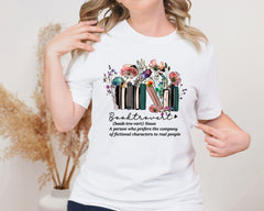 Booktrovert Definition Unisex Graphic T-Shirt - Floral Reader Style