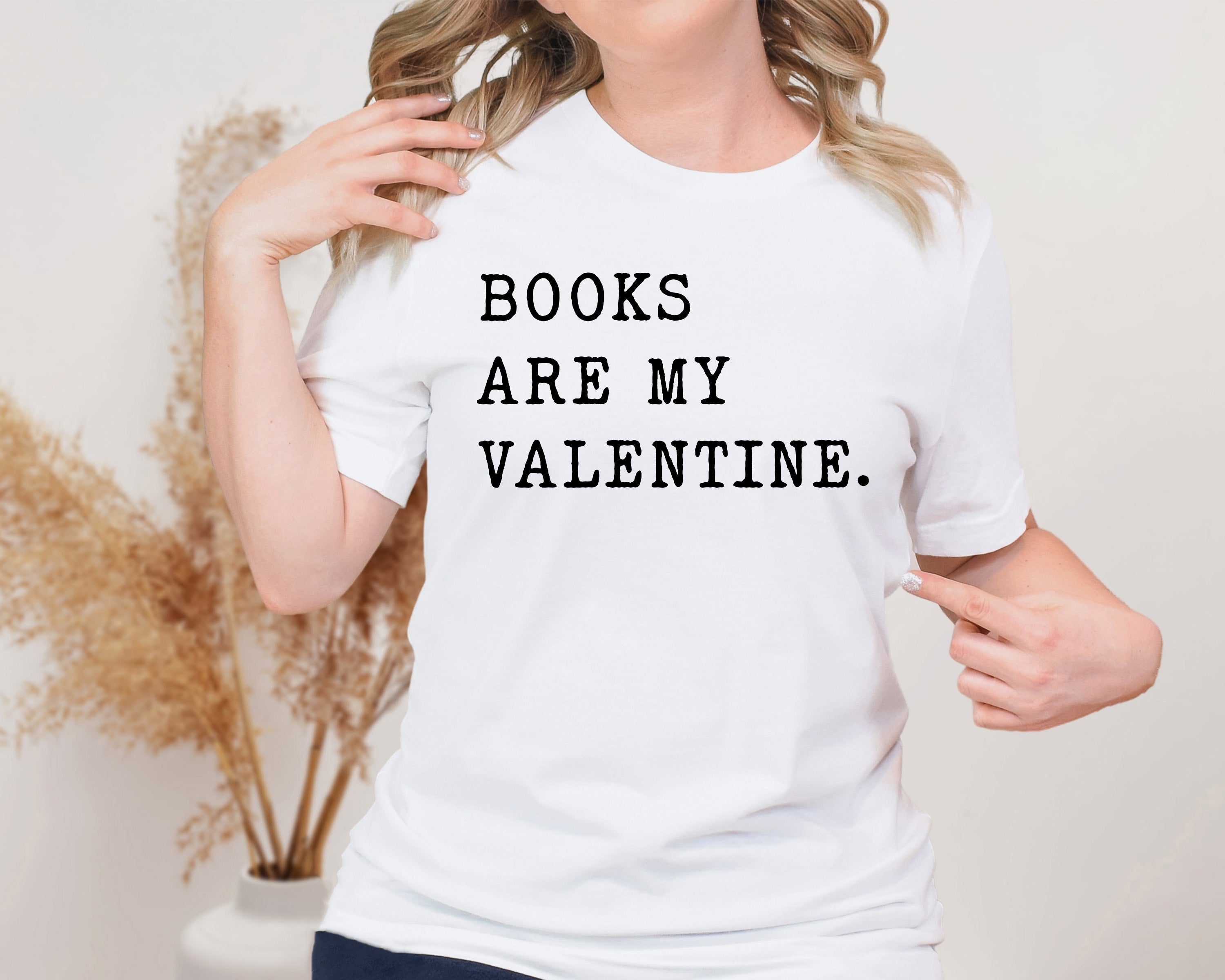 Books Are My Valentine Unisex Graphic T-Shirt - Literary Lover Tee