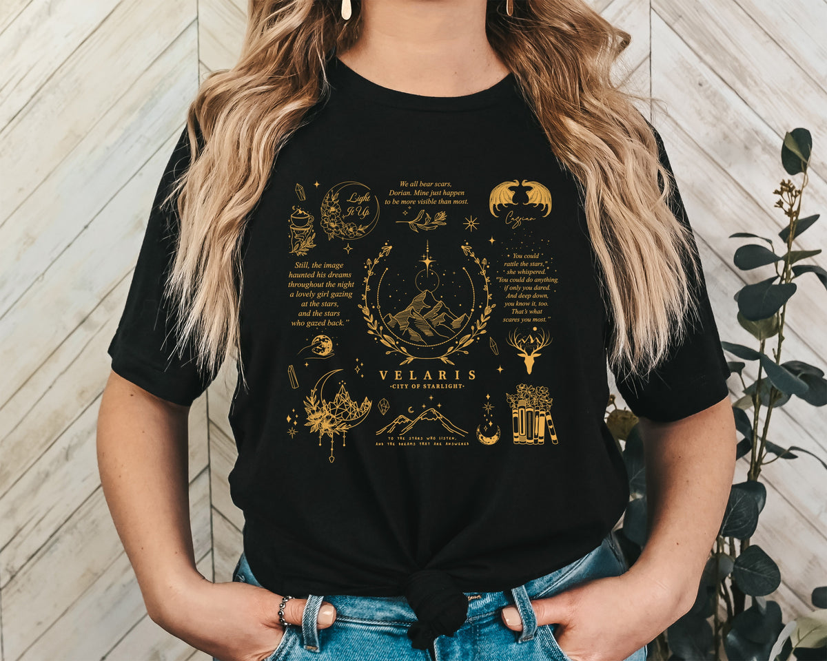 Velaris City of Starlight Unisex Graphic T-Shirt - Fantasy Bookish Style