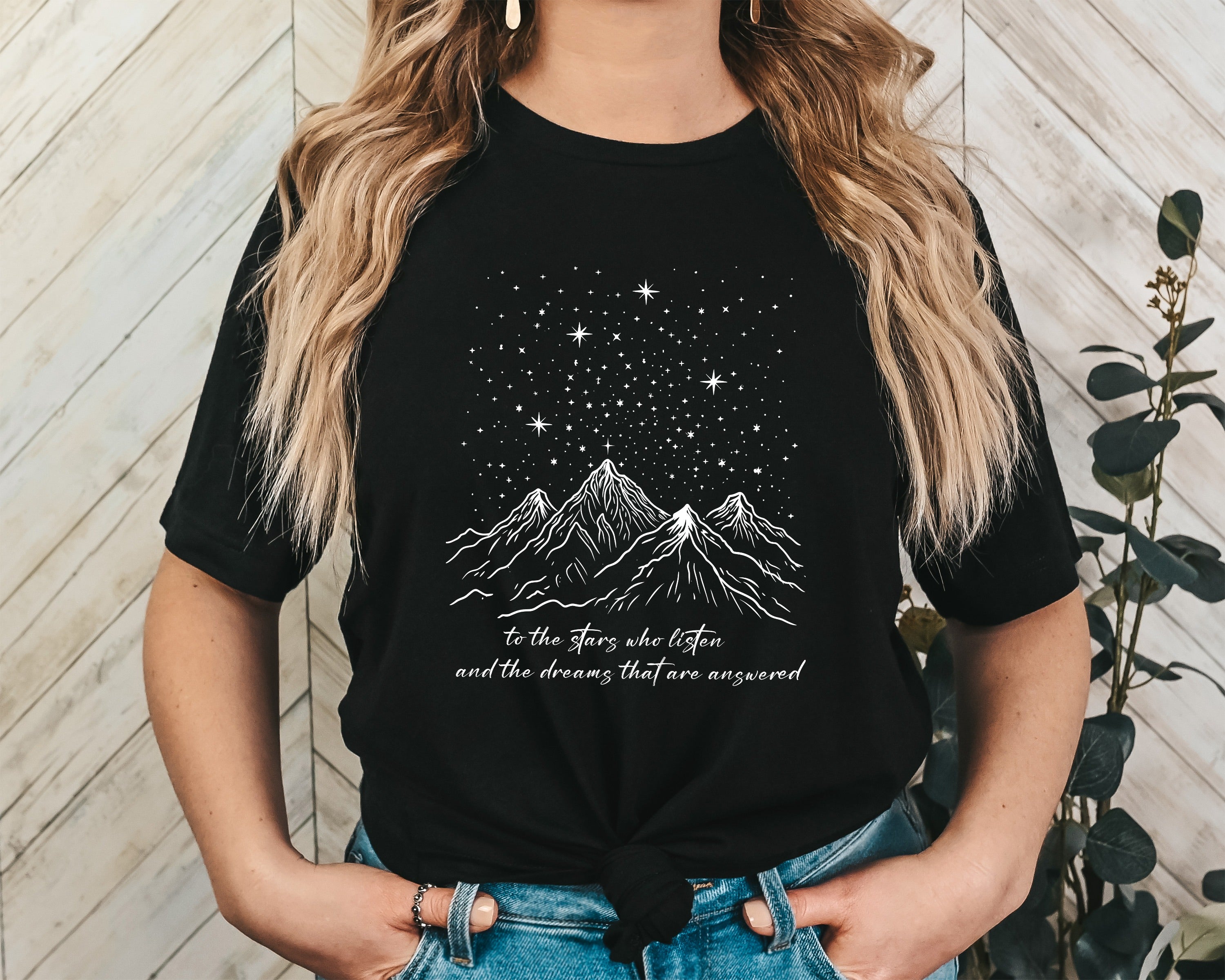 To The Stars Who Listen Unisex Graphic T-Shirt - Mystical
