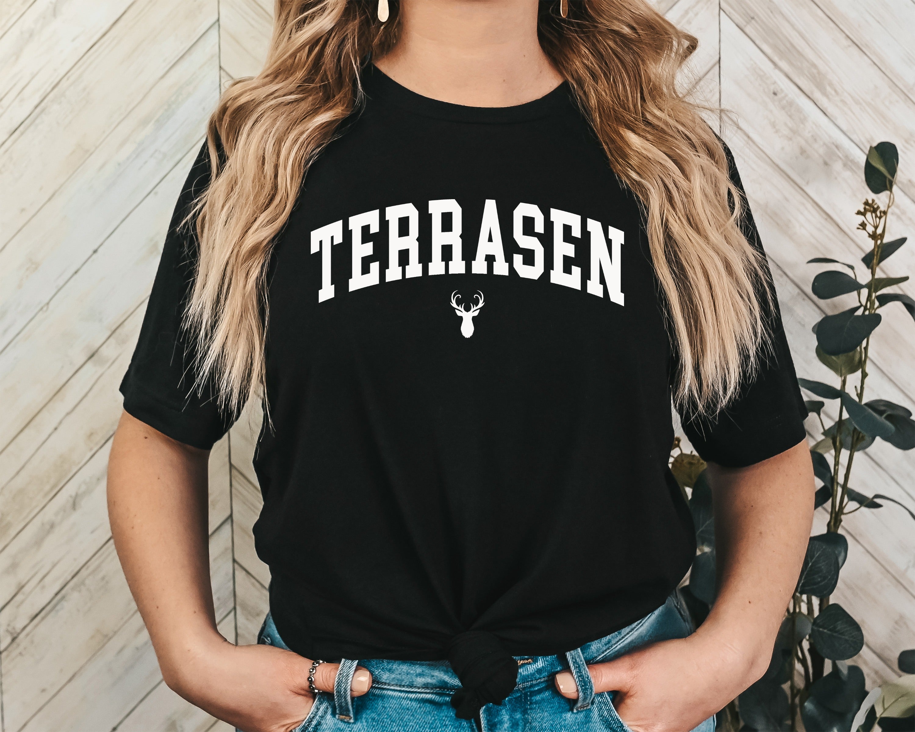 Terrassen Unisex Graphic T-Shirt - Collegiate Deer