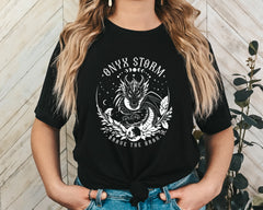 Onyx Storm Brave The Dark Unisex Graphic T-Shirt - Mystical Dragon