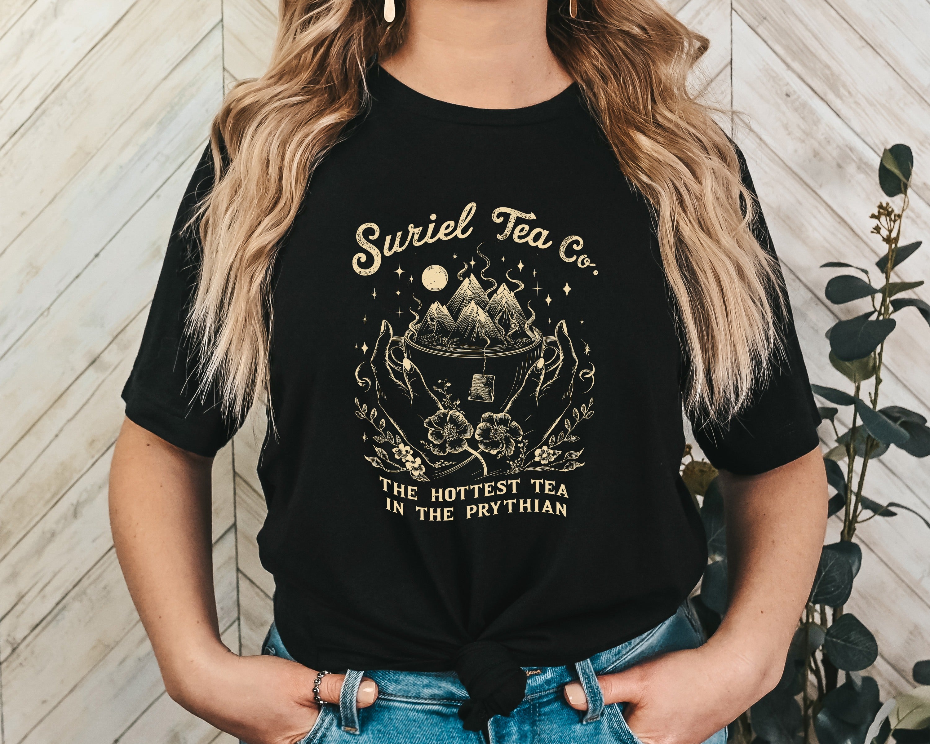 Suriel Tea Co. Unisex Graphic T-Shirt - Fantasy Bookish Vibe Tee