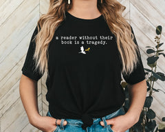 Bookworm Dragon Unisex Graphic T-shirt - Literary Style