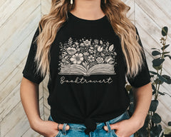 Booktrovert Floral Bloom Unisex Graphic T-Shirt - Literary Style