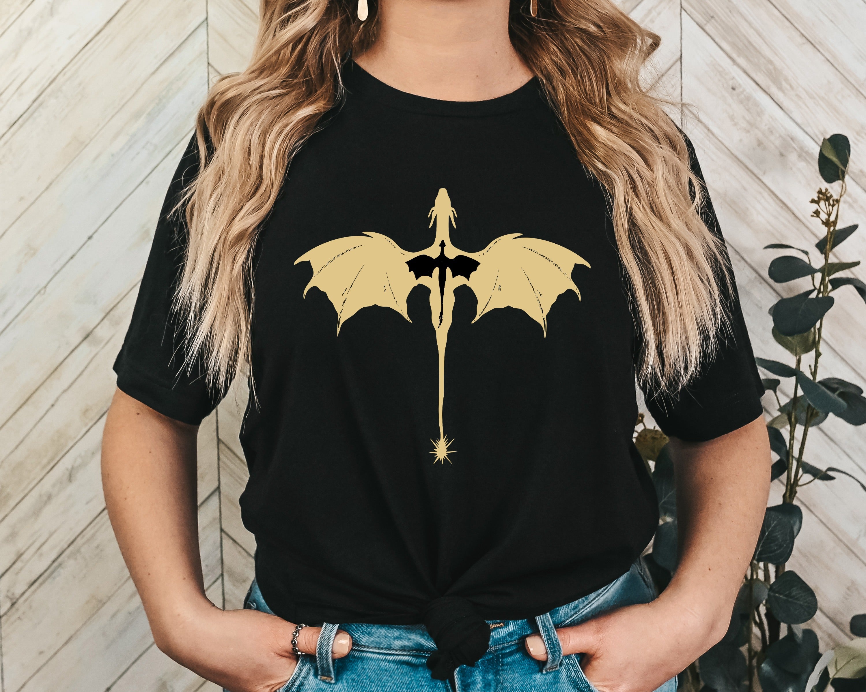 Minimalist Dragon Silhouette Unisex Graphic T-Shirt - Mythical Style