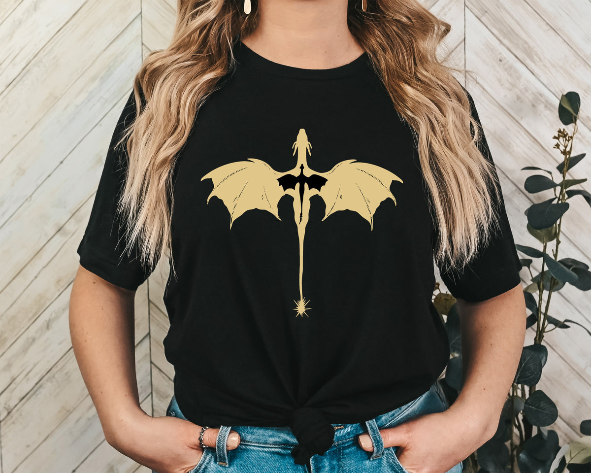 Minimalist Dragon Silhouette Unisex Graphic T-Shirt - Mythical Style