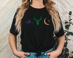 Mountain Stag Moon Unisex Graphic T-Shirt - Naturecore Style
