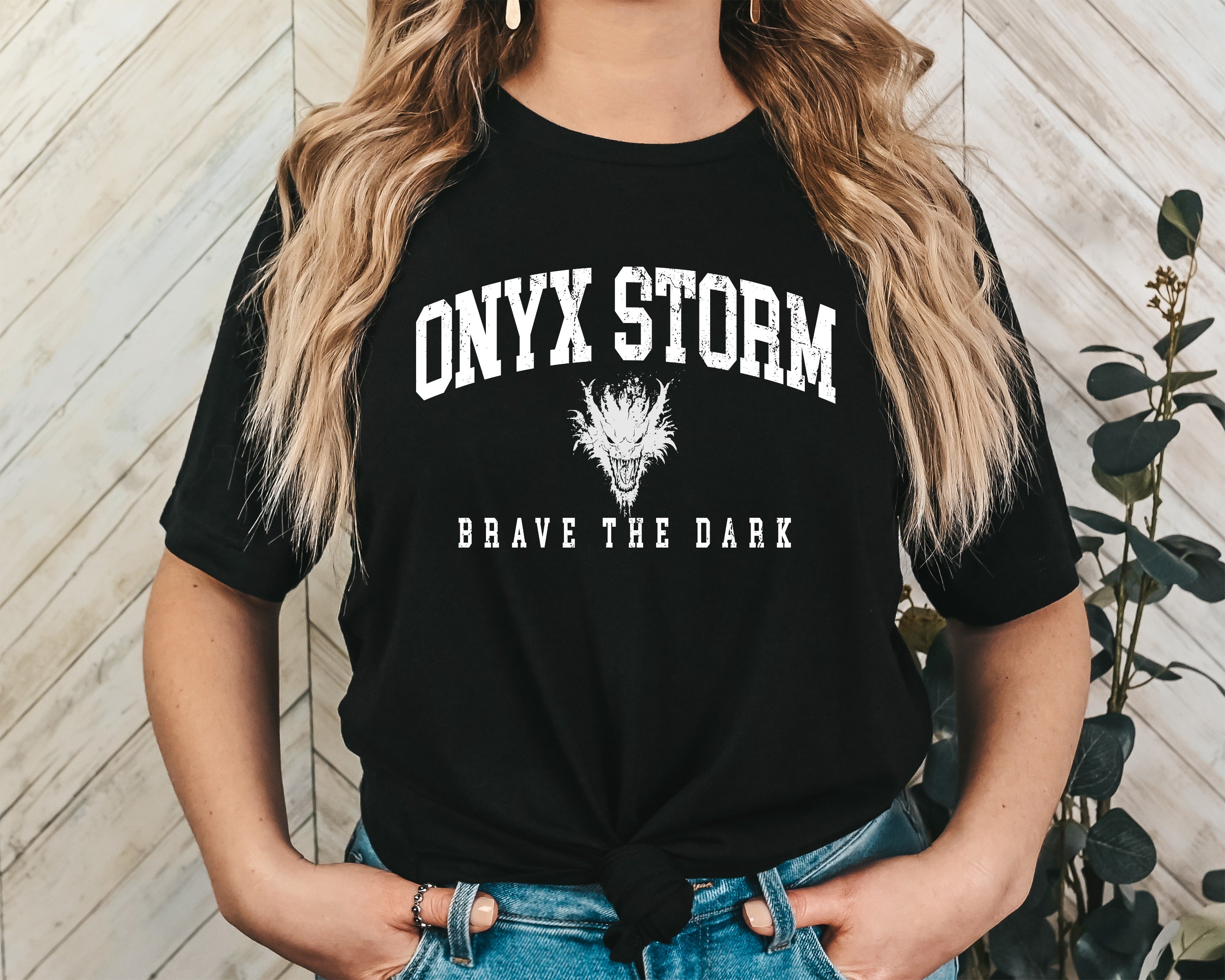 Onyx Storm Brave The Dark Unisex Graphic T-Shirt - Mythical Style