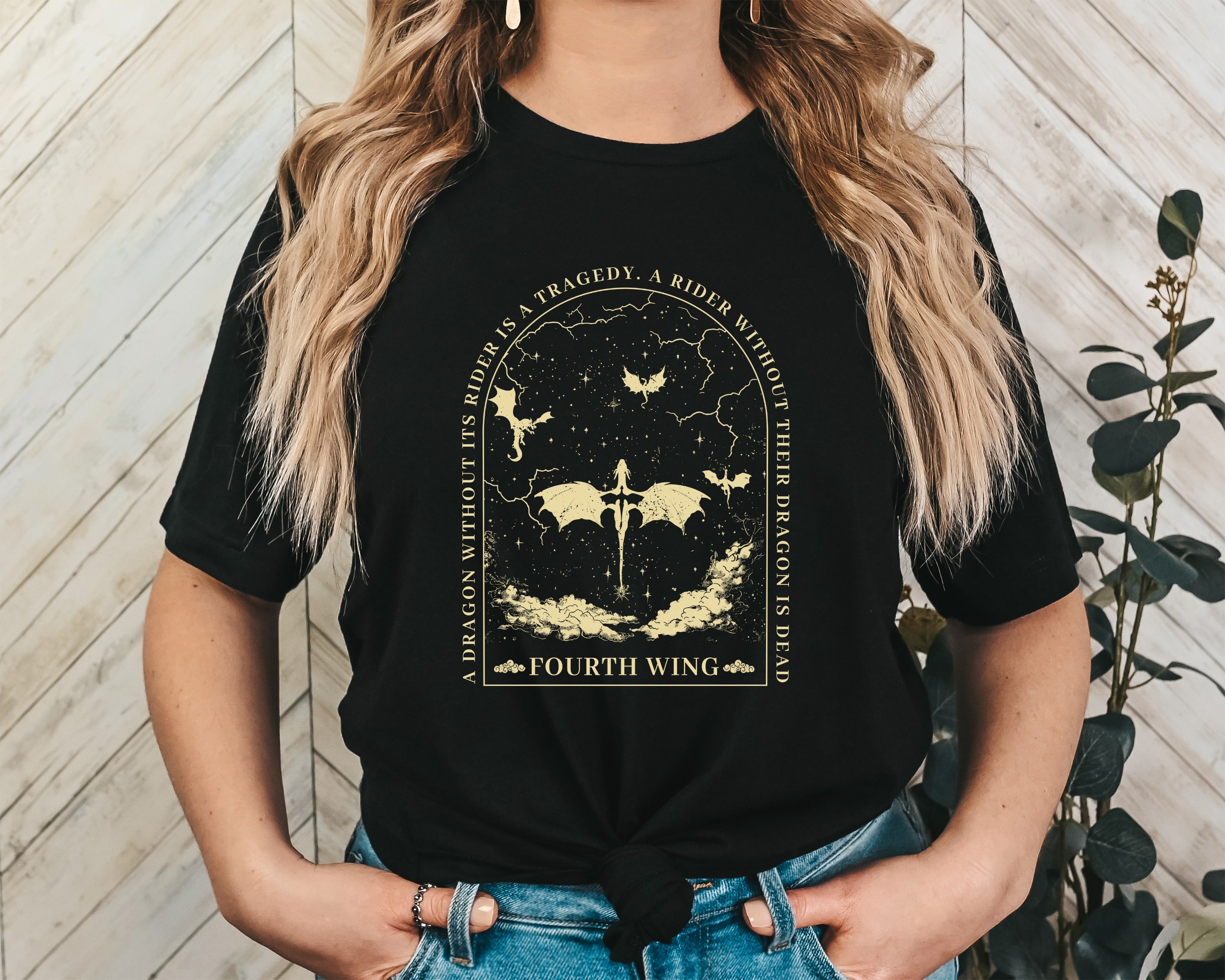 Fourth Wing Dragon Flight Unisex Graphic T-Shirt - Fantasy Core