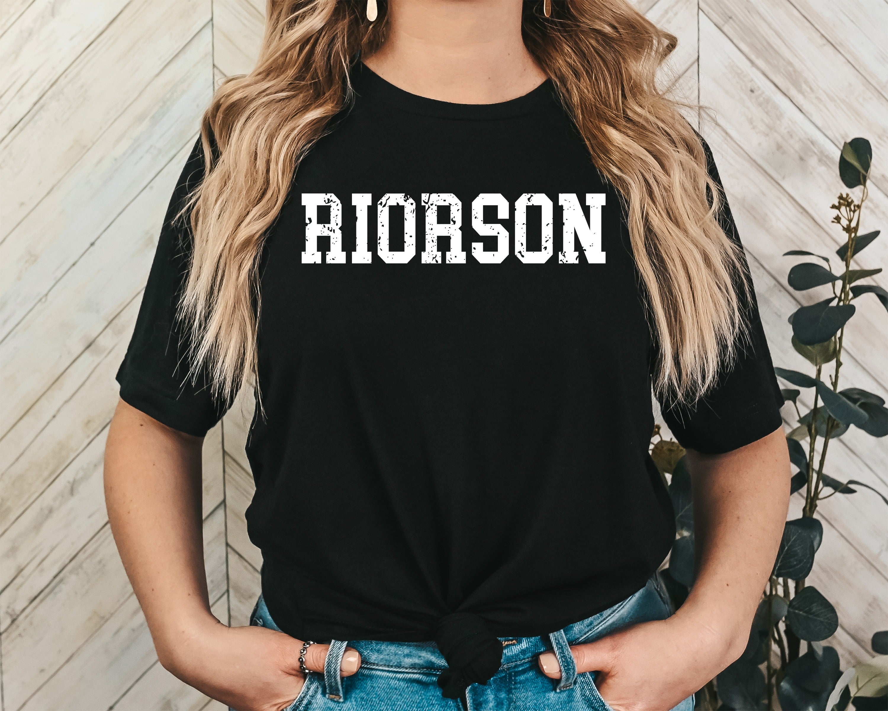 Rierson Distressed Font Unisex Graphic T-Shirt - Modern Minimalist