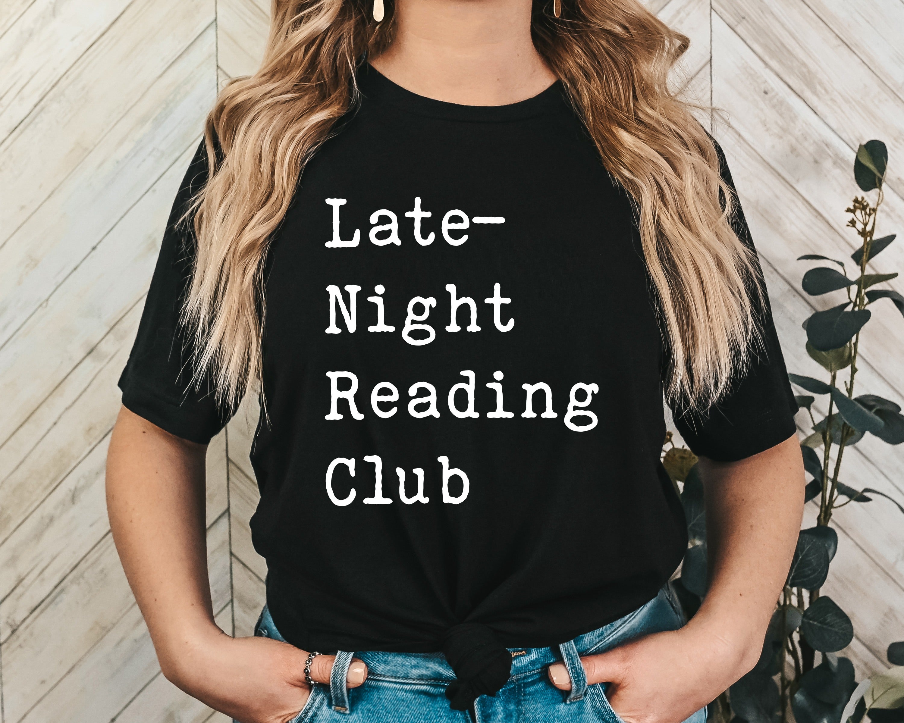 Late-Night Reading Club Unisex Graphic T-Shirt - Bookish Chic