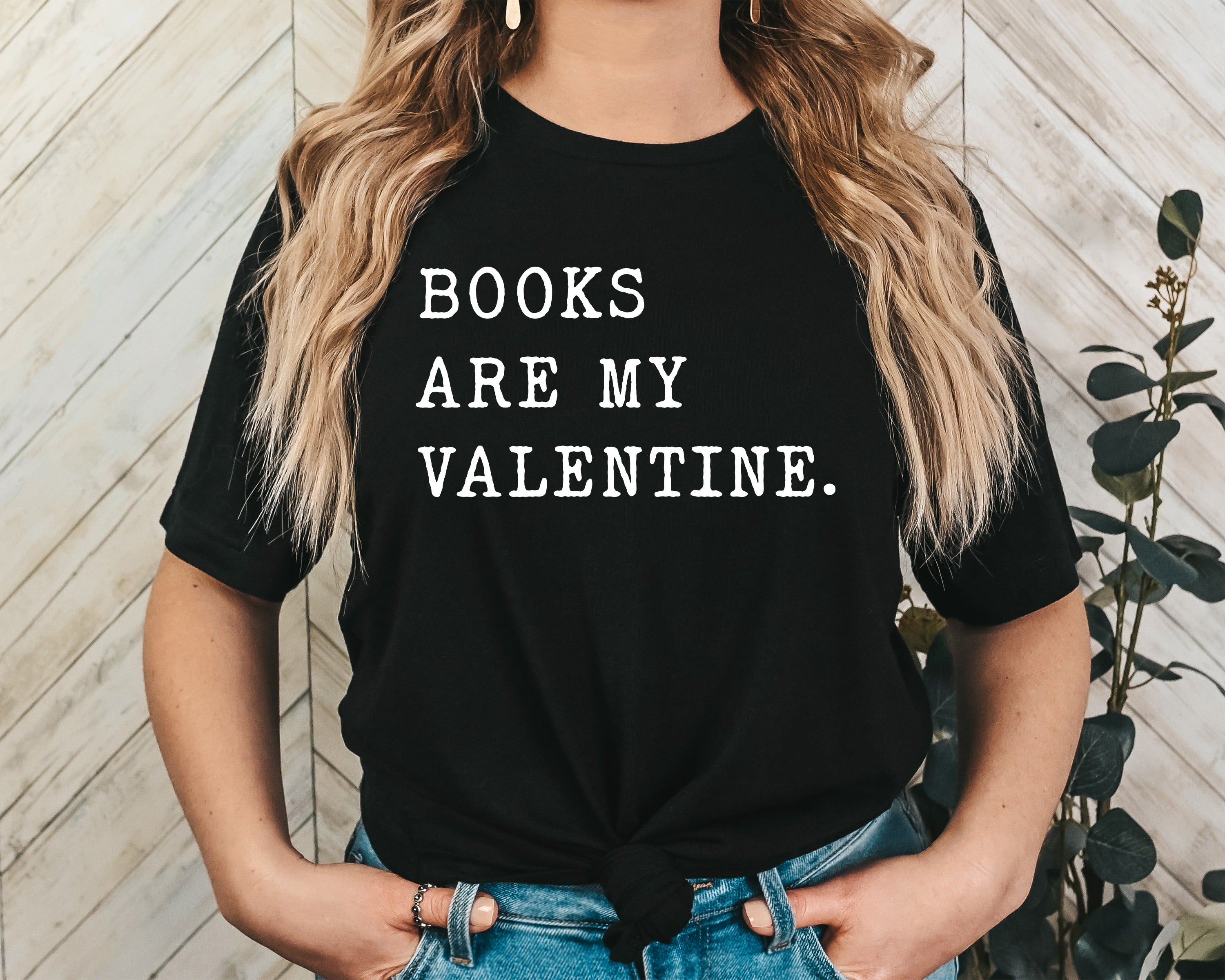 Books Are My Valentine Unisex Graphic T-Shirt - Literary Lover Tee