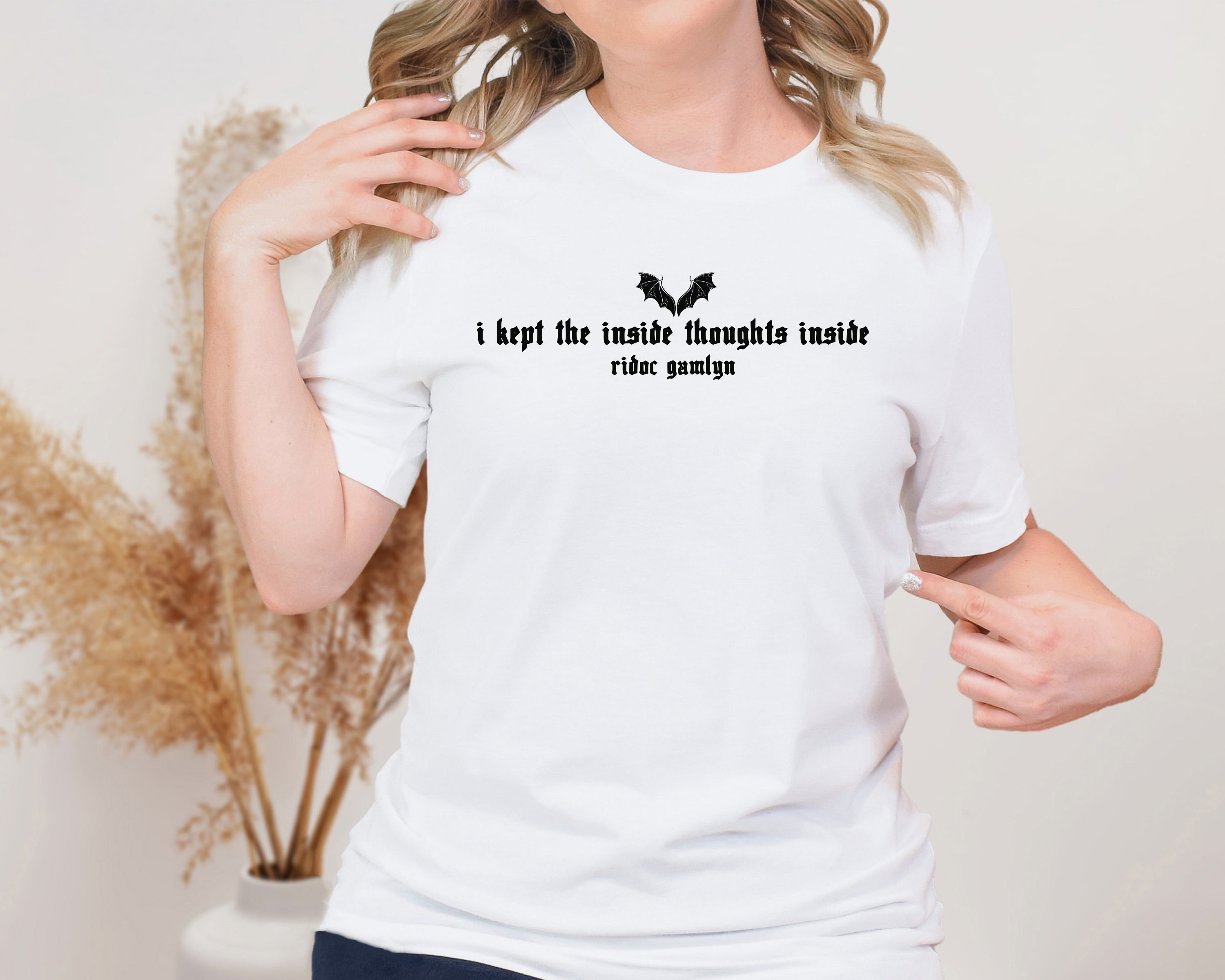 I Kept The Inside Thoughts Inside Unisex Graphic T-Shirt - Gothic Whisper