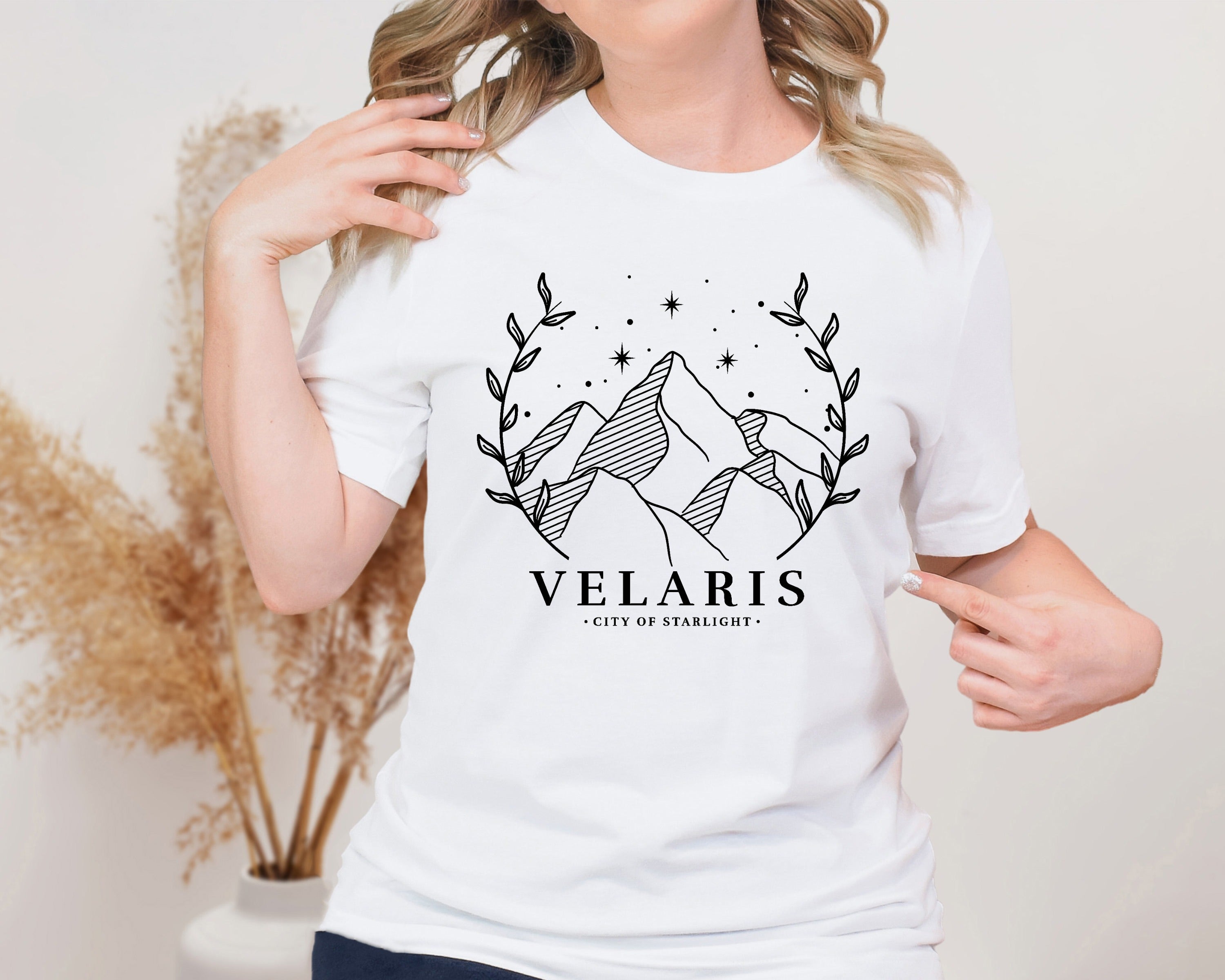 VELARIS City of Starlight Unisex Graphic T-Shirt - Mystical Mountains