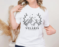 VELARIS City of Starlight Unisex Graphic T-Shirt - Mystical Mountains