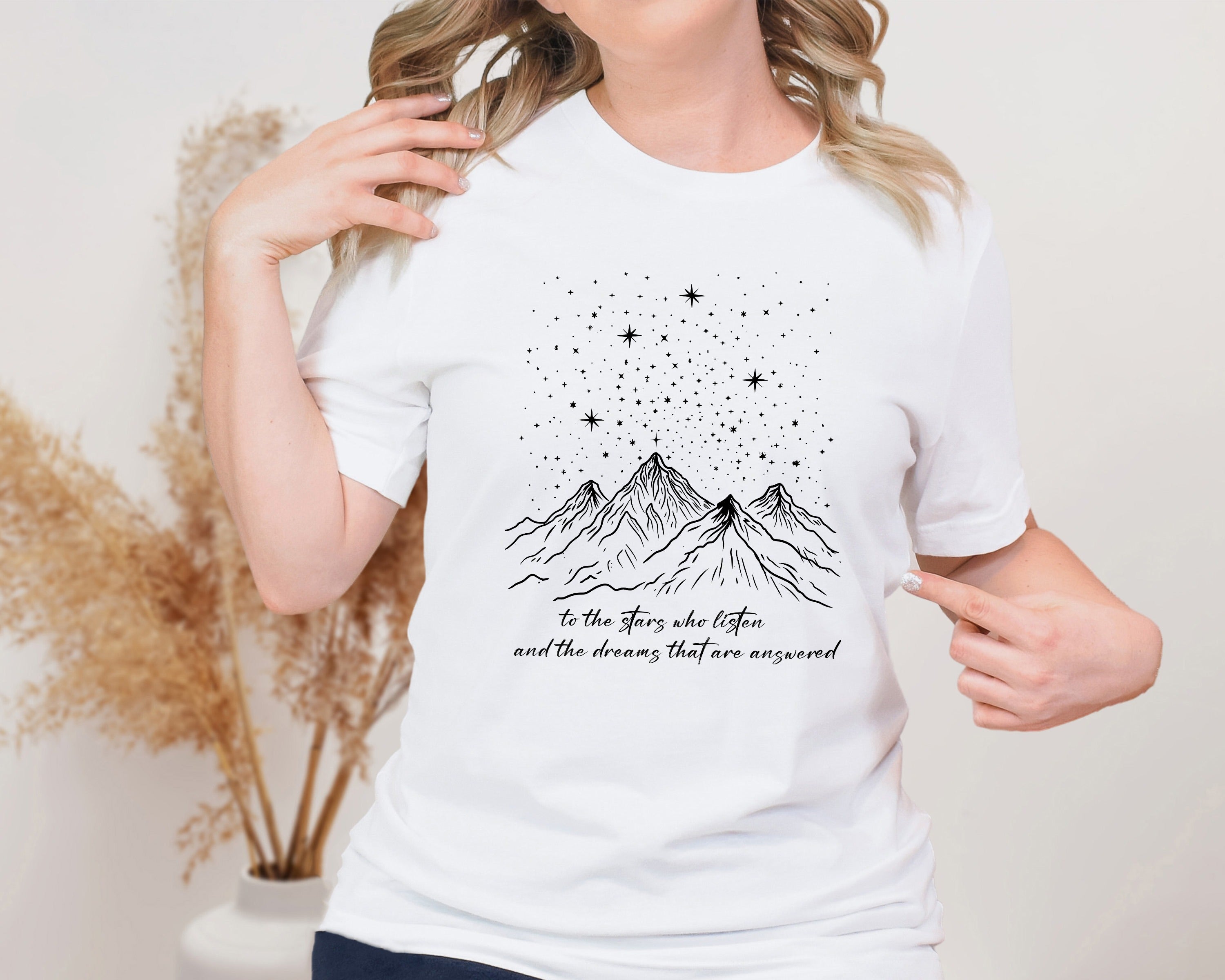 To The Stars Who Listen Unisex Graphic T-Shirt - Mystical