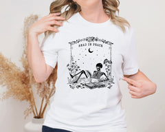Read In Peace Unisex Graphic T-Shirt - Gothic Bookstore Chic