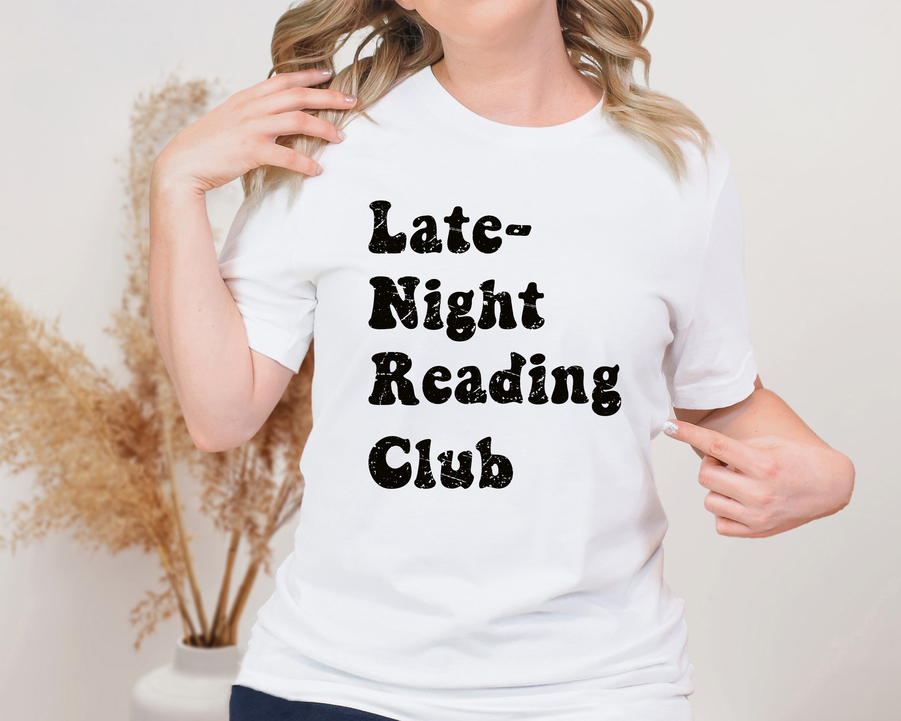Late-Night Reading Club Unisex Graphic T-Shirt - Cozy Bookworm Style