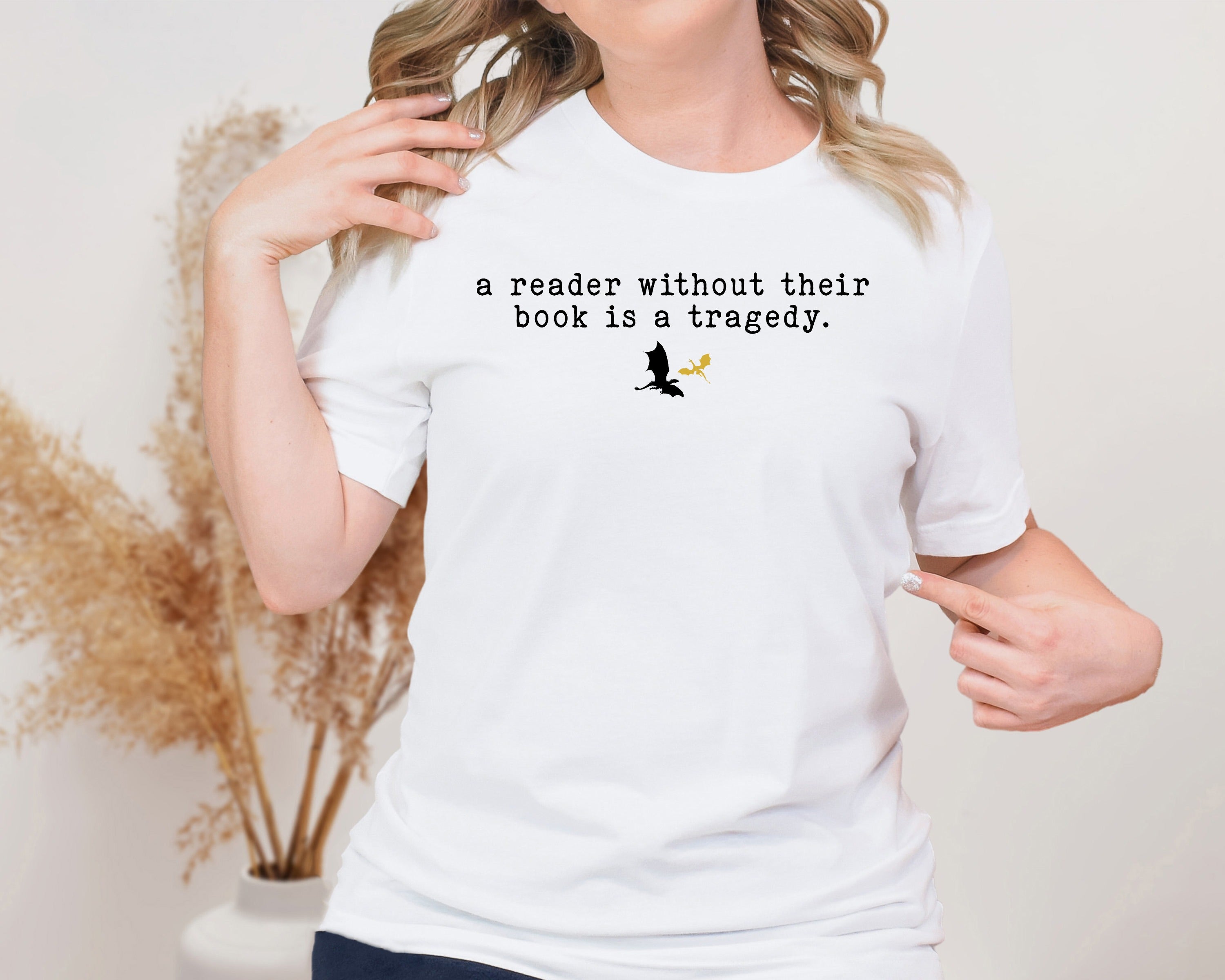 Bookworm Dragon Unisex Graphic T-shirt - Literary Style
