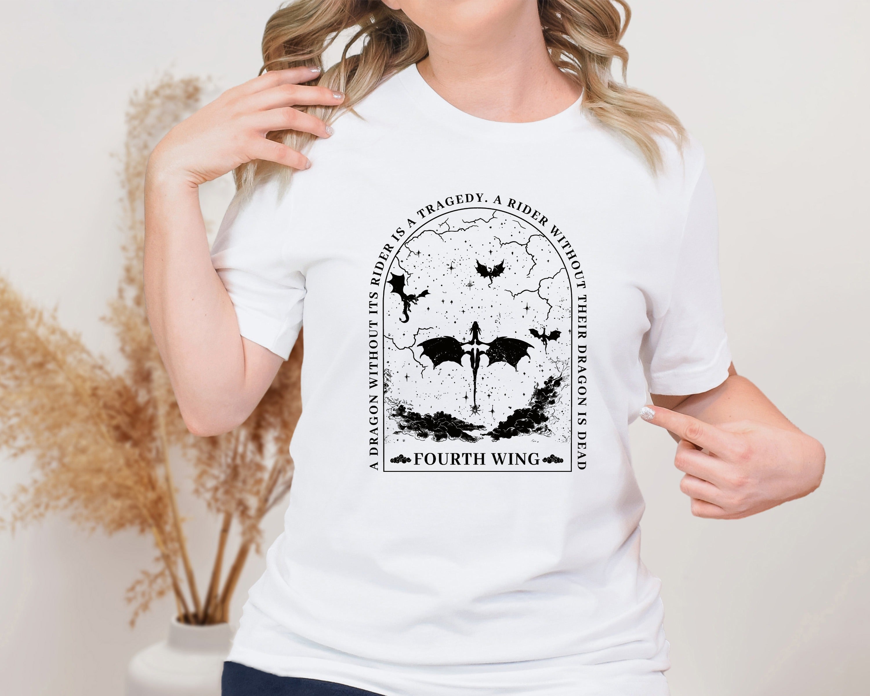Fourth Wing Dragon Flight Unisex Graphic T-Shirt - Fantasy Core